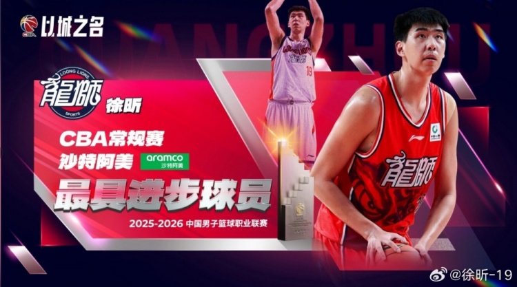 互动游戏-拿下最具进步球员奖！徐昕：戒骄戒躁 继续努力！